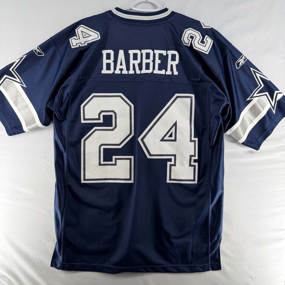 1325 Large Reebok Marion Barber #24 Dallas Cowboys NFL Onfield Football Jersey